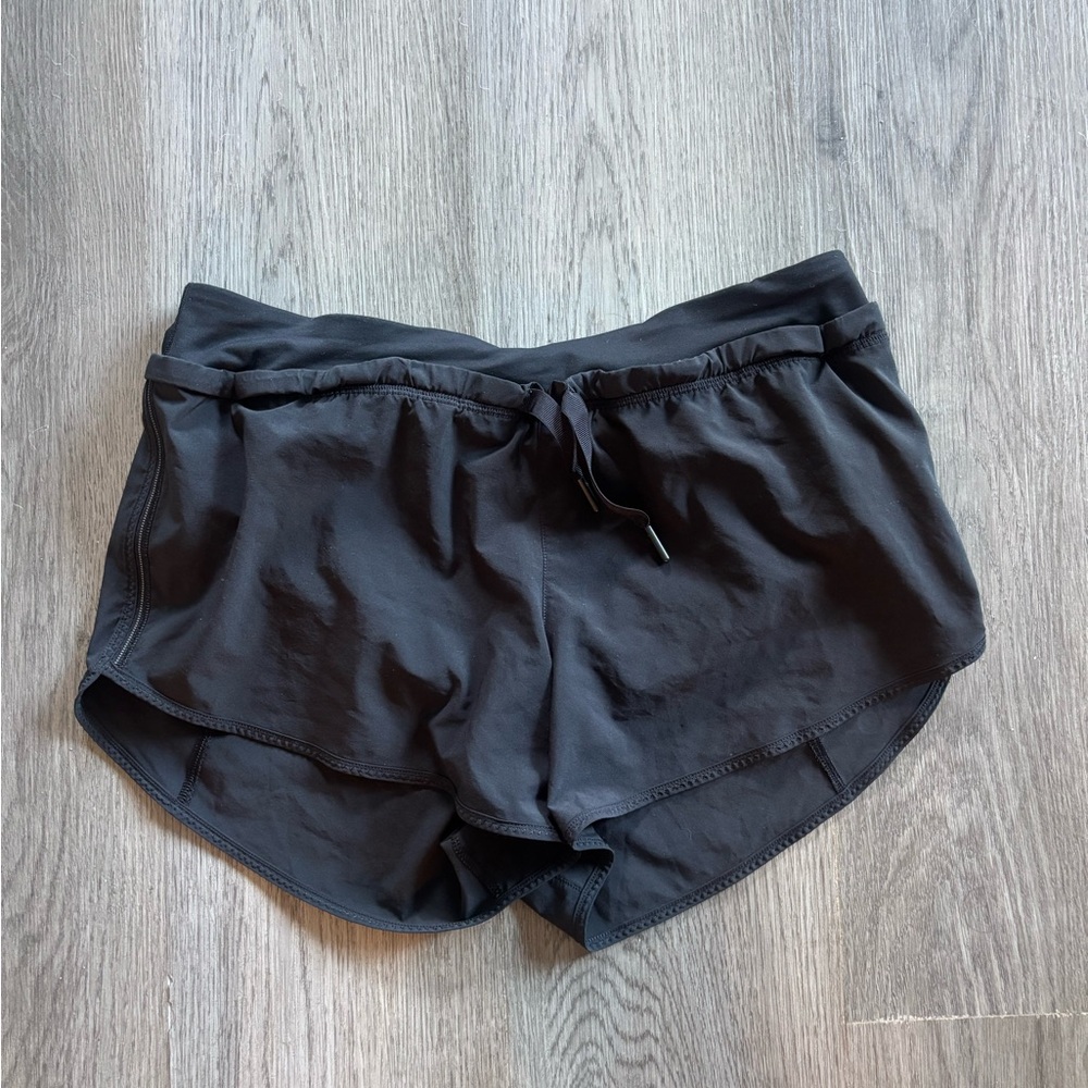 Lululemon black running shorts size 6